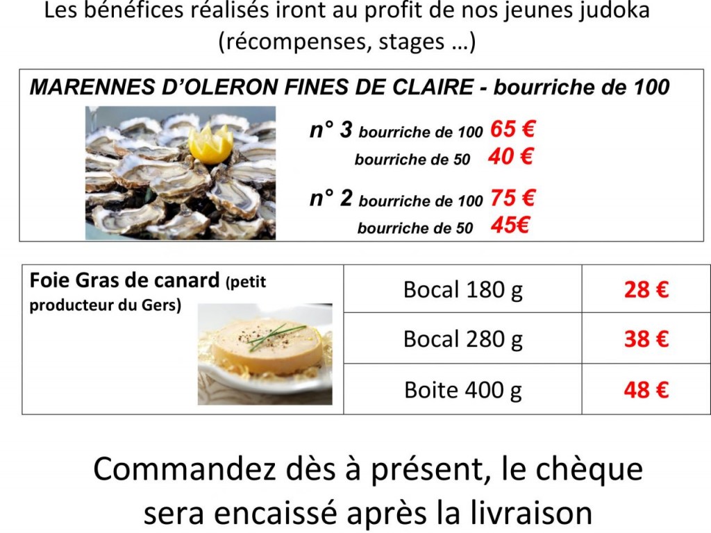 Image de l'actu 'Ventes huîtres et foie gras'