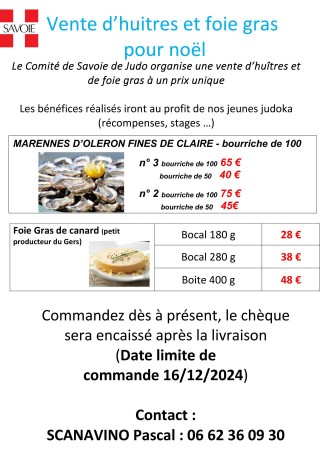 Image de l'actu 'Ventes huîtres et foie gras'